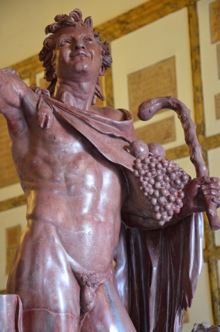 Detail of the “Fauno rosso”, a red-marble statue depicting a drunken satyr, Hadrianic copy of a Greek original from the late Hellenistic, from Hadrian’s Villa, Palazzo Nuovo, Capitoline Museums