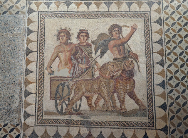 Mosaic of the Triumph of Bacchus, 3rd century AD, from Ecija (Roman Astigi), Museum of Archaeology, Seville